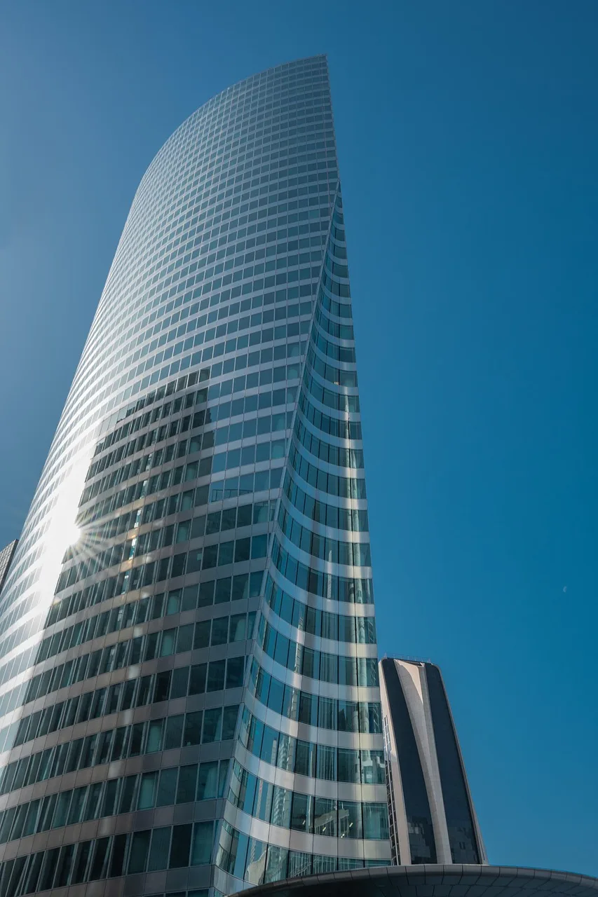 bygning, skyskraber, facade, arkitektur, moderne, office blok, paris